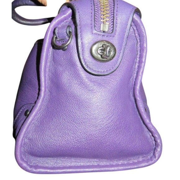 SOLD!!! Coach 2014 Rhyder 24 Vibrant Purple Leather Crossbody Satchel - Picture 3 of 13